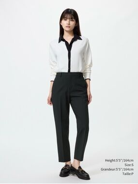 Uniqlo Black Cropped Tailored Ankle Pants